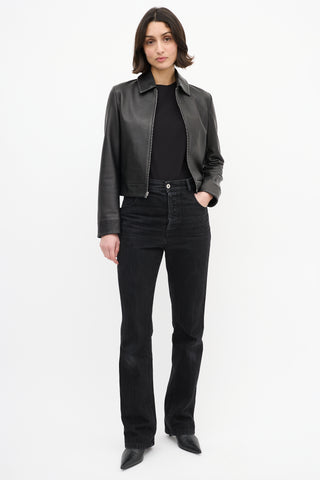 Bottega Veneta PF 2019 Washed Black High Waist Jeans