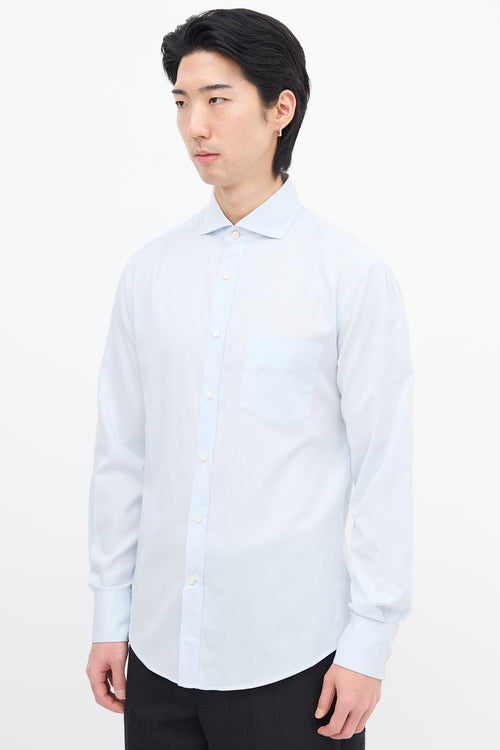 Brunello Cucinelli Light Blue Button Up Shirt