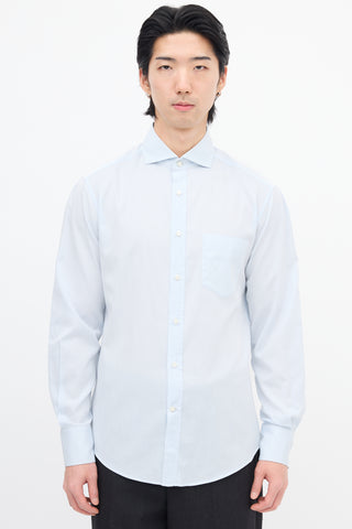 Brunello Cucinelli Light Blue Button Up Shirt