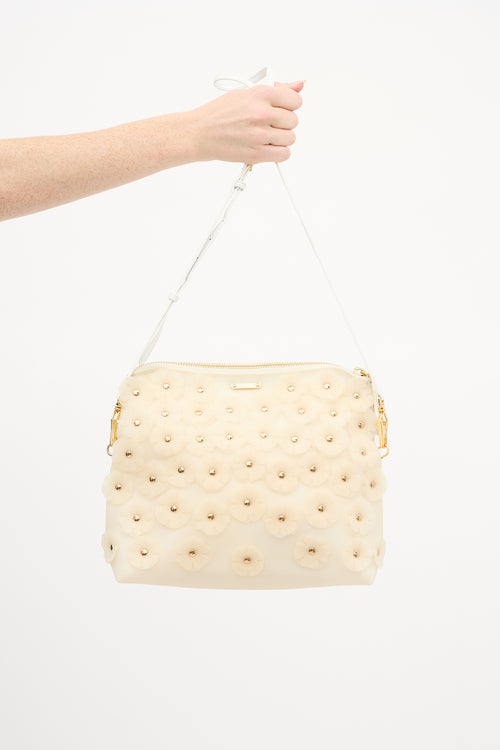 Burberry SS 2014 Cream Vinyl The Petal Clutch