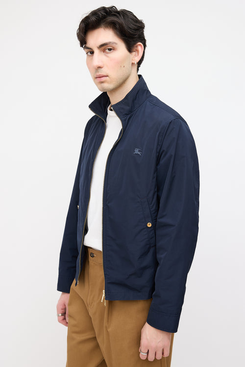 Burberry Brit Navy Nylon Zip Up Jacket