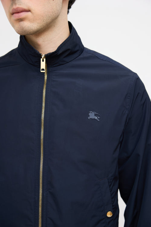 Burberry Brit Navy Nylon Zip Up Jacket