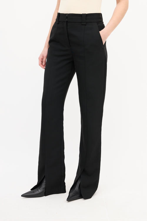 By Malene Birger Black Orianna Split Hem Trouser