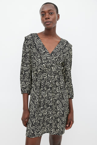 Ba&sh Black 
White Patterned Dress