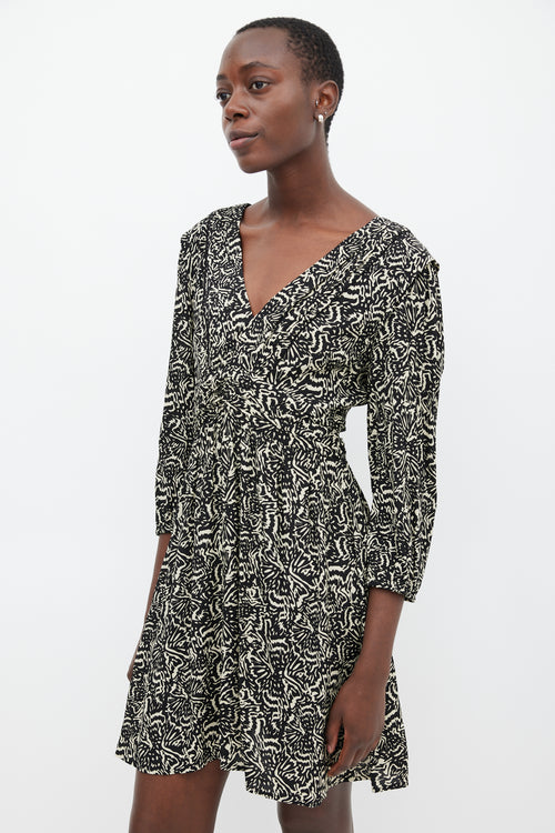 Ba&sh Black 
White Patterned Dress