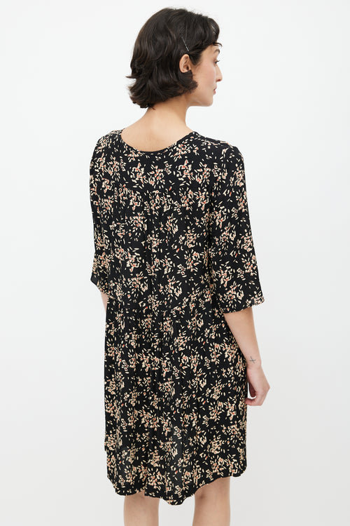 Ba&sh Black 
Mulitcolour Floral V-Neck Dress