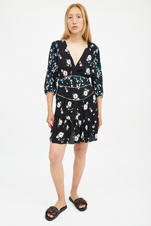 Ba&sh Black 
Multi Lady Floral Dress