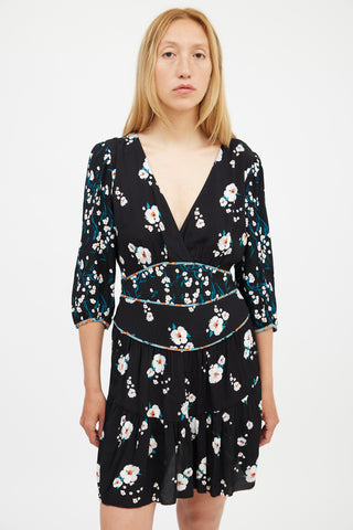 Ba&sh Black 
Multi Lady Floral Dress