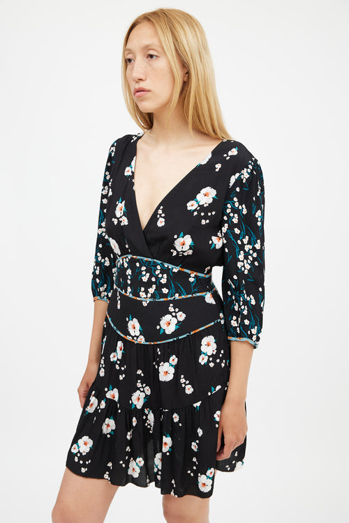 Ba&sh Black 
Multi Lady Floral Dress