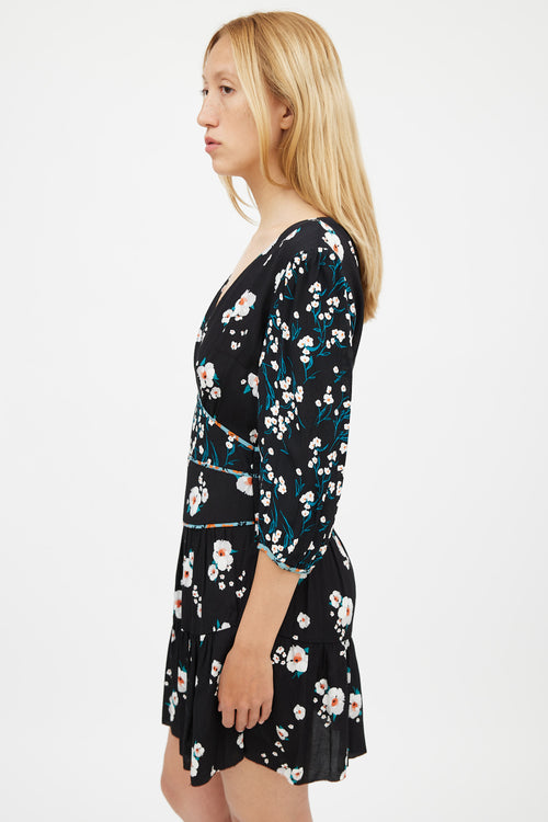 Ba&sh Black 
Multi Lady Floral Dress