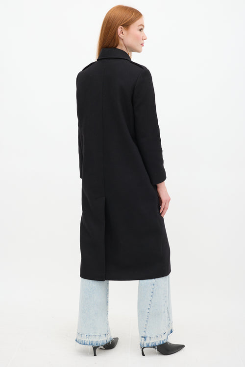 Ba&sh Black Wool Long Chipie Coat