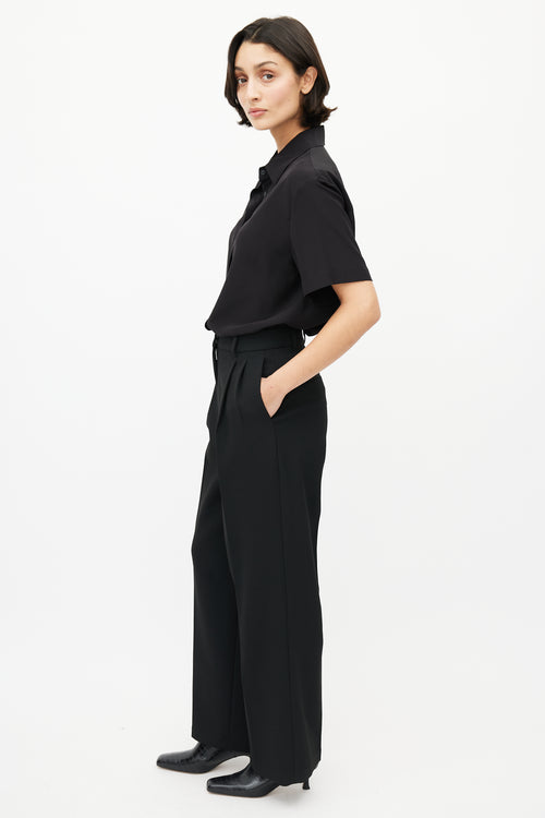 Aritzia Babaton Black Pleated Trouser