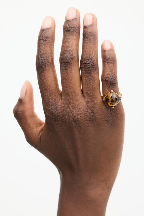 Baccarat Gold 
Brown Médicis Citrine Ring