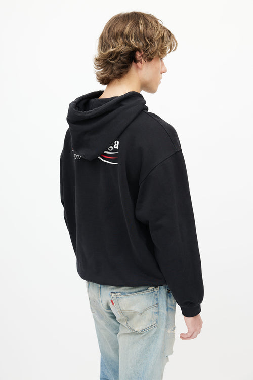 Balenciaga 2022 Black Campaign Logo Hoodie