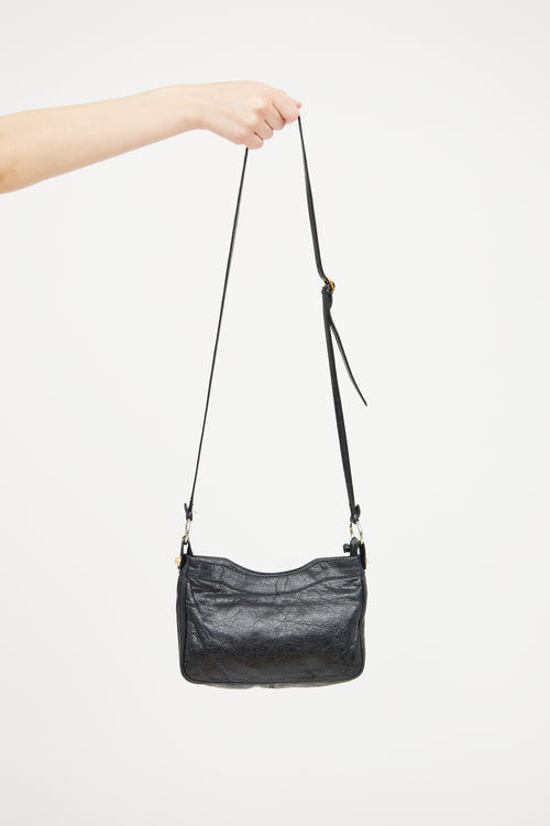 Balenciaga Black Agneau Hip Crossbody Bag