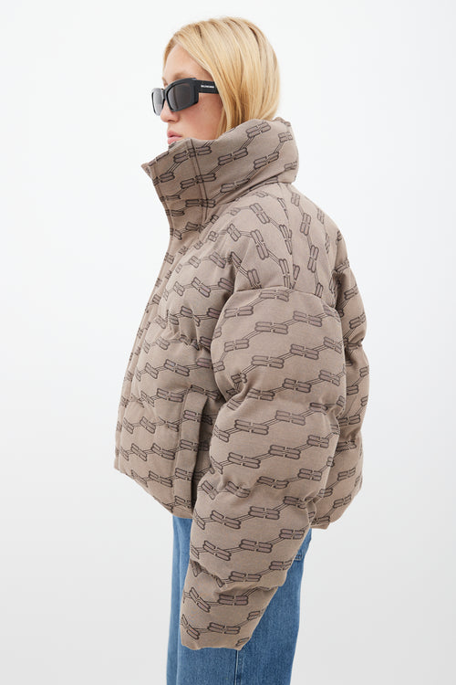 Balenciaga Beige BB Monogram Puffer