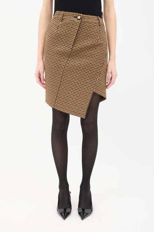 Balenciaga Beige 
Multi Tweed Twisted Skirt