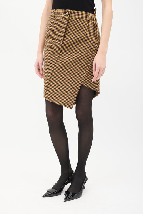 Balenciaga Beige 
Multi Tweed Twisted Skirt