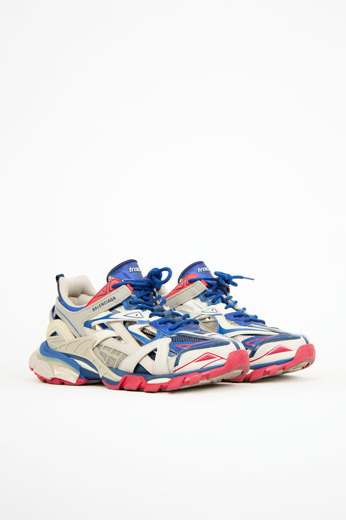 Balenciaga Blue 
Red Track 2 Sneaker