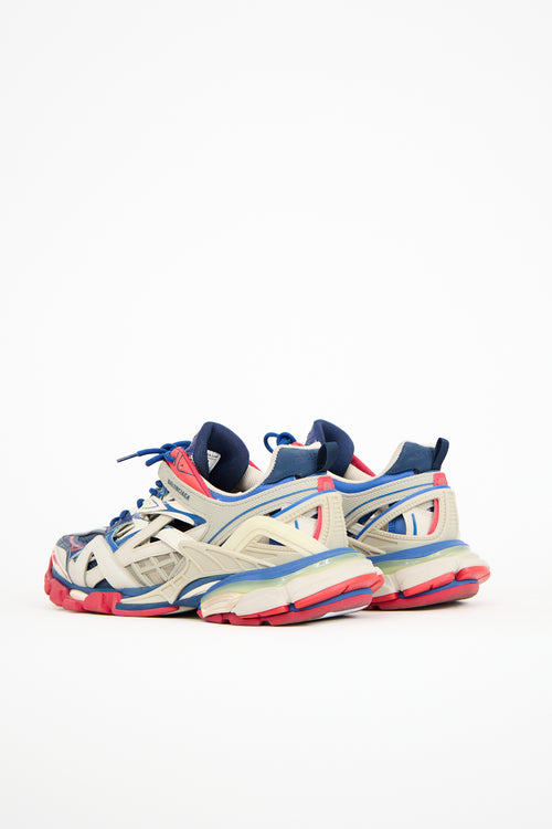 Balenciaga Blue 
Red Track 2 Sneaker