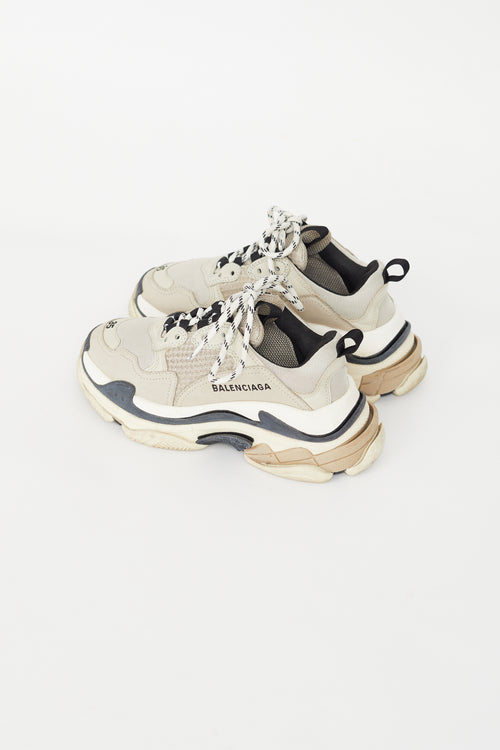 Balenciaga Beige Tripe S Sneaker