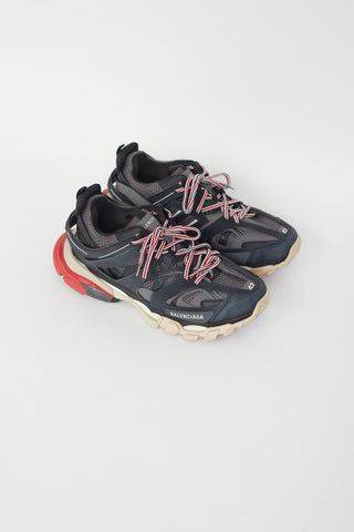 Balenciaga Black 
Red Track Chunky Sneaker