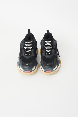 Balenciaga Black 
Red Triple S Sneaker