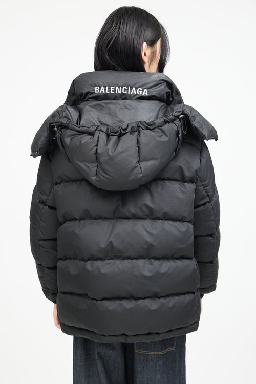 Balenciaga Black Archetype Logo Down Jacket