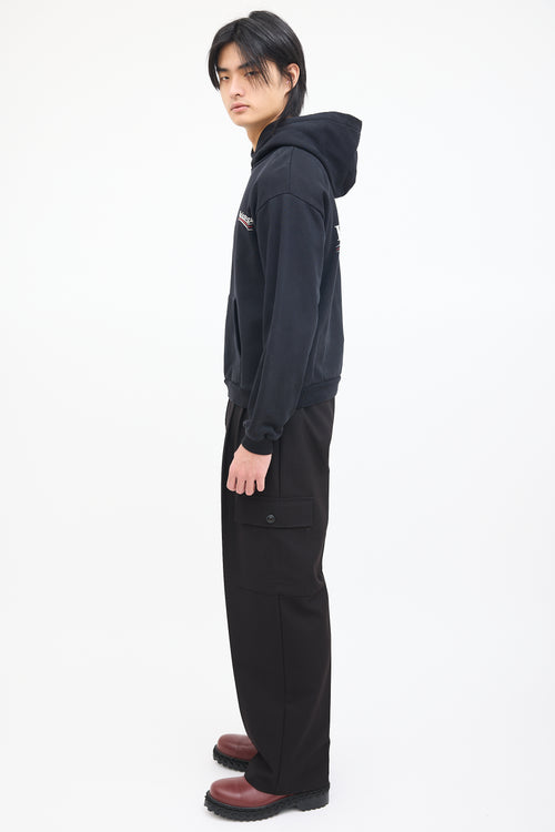 Balenciaga Black Campaign Logo Hoodie