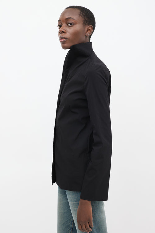 Balenciaga Black Cotton Flared Sleeve Shirt