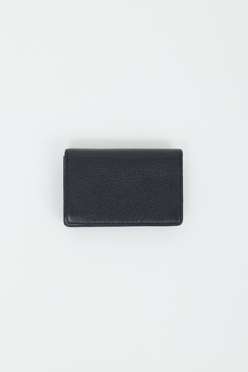 Balenciaga Black 
Gold City Moto Bifold Cardholder