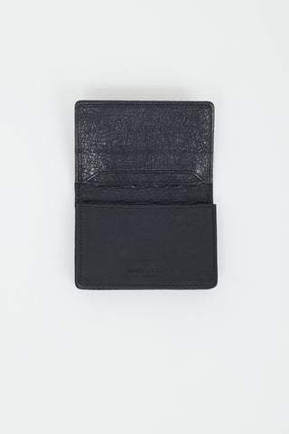 Balenciaga Black 
Gold City Moto Bifold Cardholder