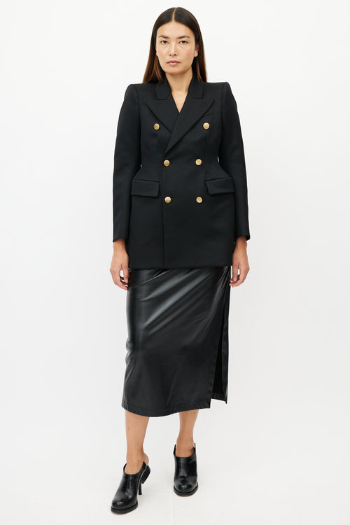 Balenciaga Black Hourglass Wool Blazer