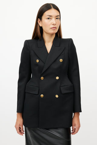 Balenciaga Black Hourglass Wool Blazer