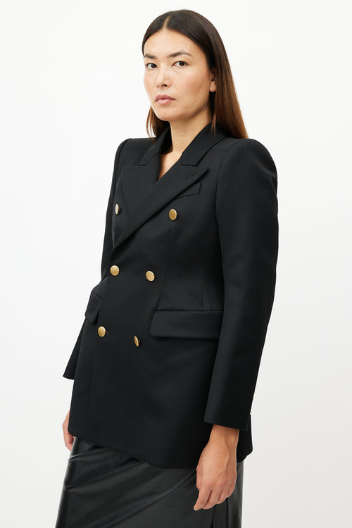 Balenciaga Black Hourglass Wool Blazer