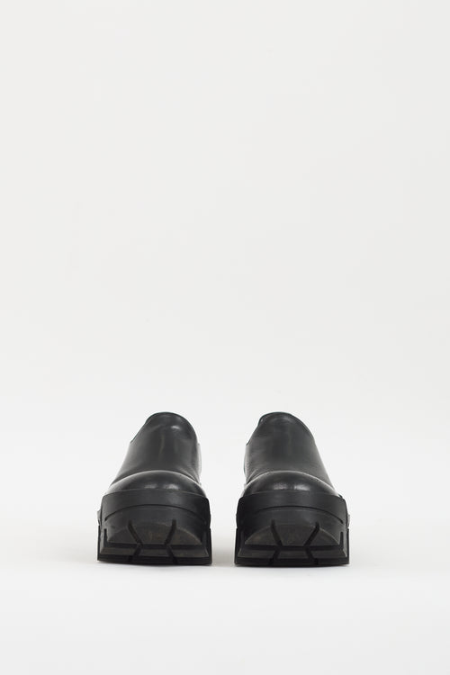 Balenciaga Black Leather Bulldozer Platform Loafer