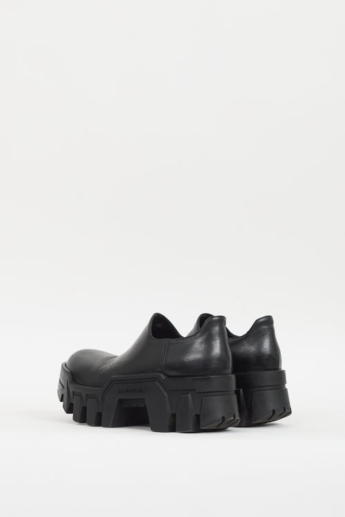 Balenciaga Black Leather Bulldozer Platform Loafer