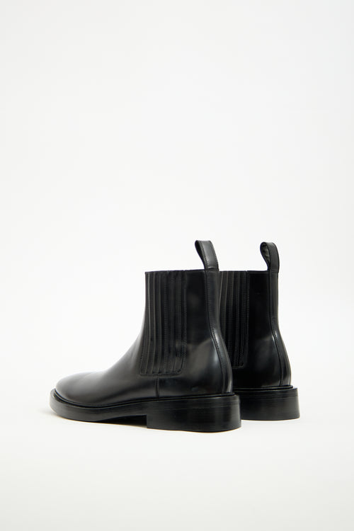 Balenciaga Black Leather Ankle Boot