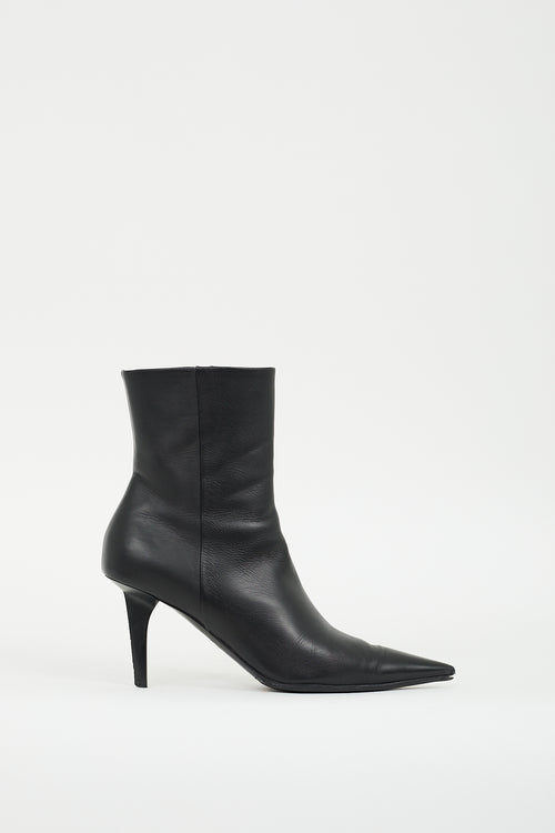 Balenciaga Black Leather Knife Boot