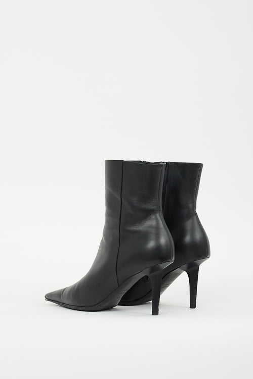 Balenciaga Black Leather Knife Boot