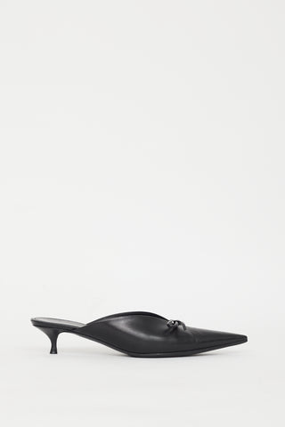 Balenciaga Black Leather Knife Mule