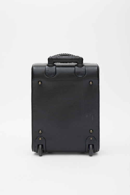 Balenciaga Black 
Gold Leather City Suitcase