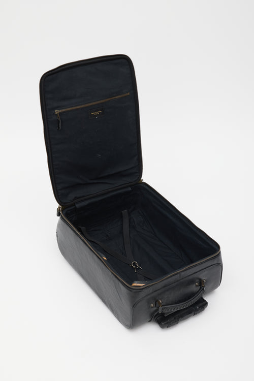 Balenciaga Black 
Gold Leather City Suitcase