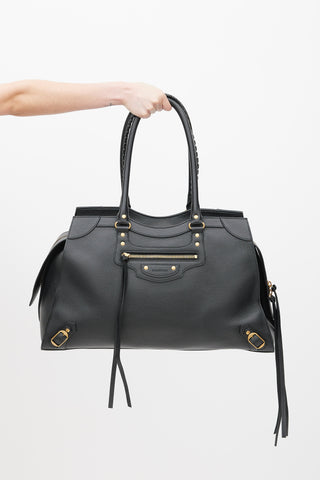 Balenciaga Black Leather Neo Classic Large Bag