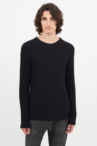 Balenciaga Black Mixed Knit Sweater