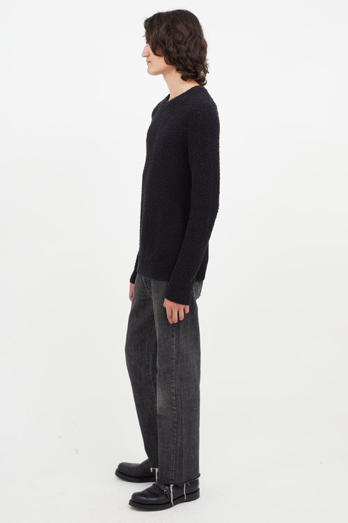 Balenciaga Black Mixed Knit Sweater