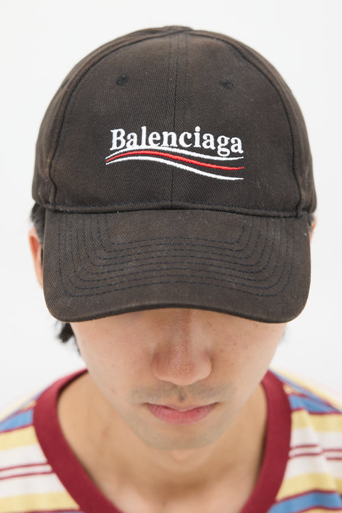 Balenciaga Black 
Multicolour Campaign Logo Hat