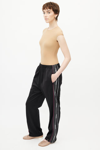 Balenciaga Black 
Multicolour Logo Track Pant