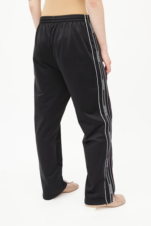 Balenciaga Black 
Multicolour Logo Track Pant