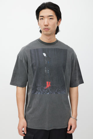 Balenciaga Black 
Multicolour Photo Print T-Shirt